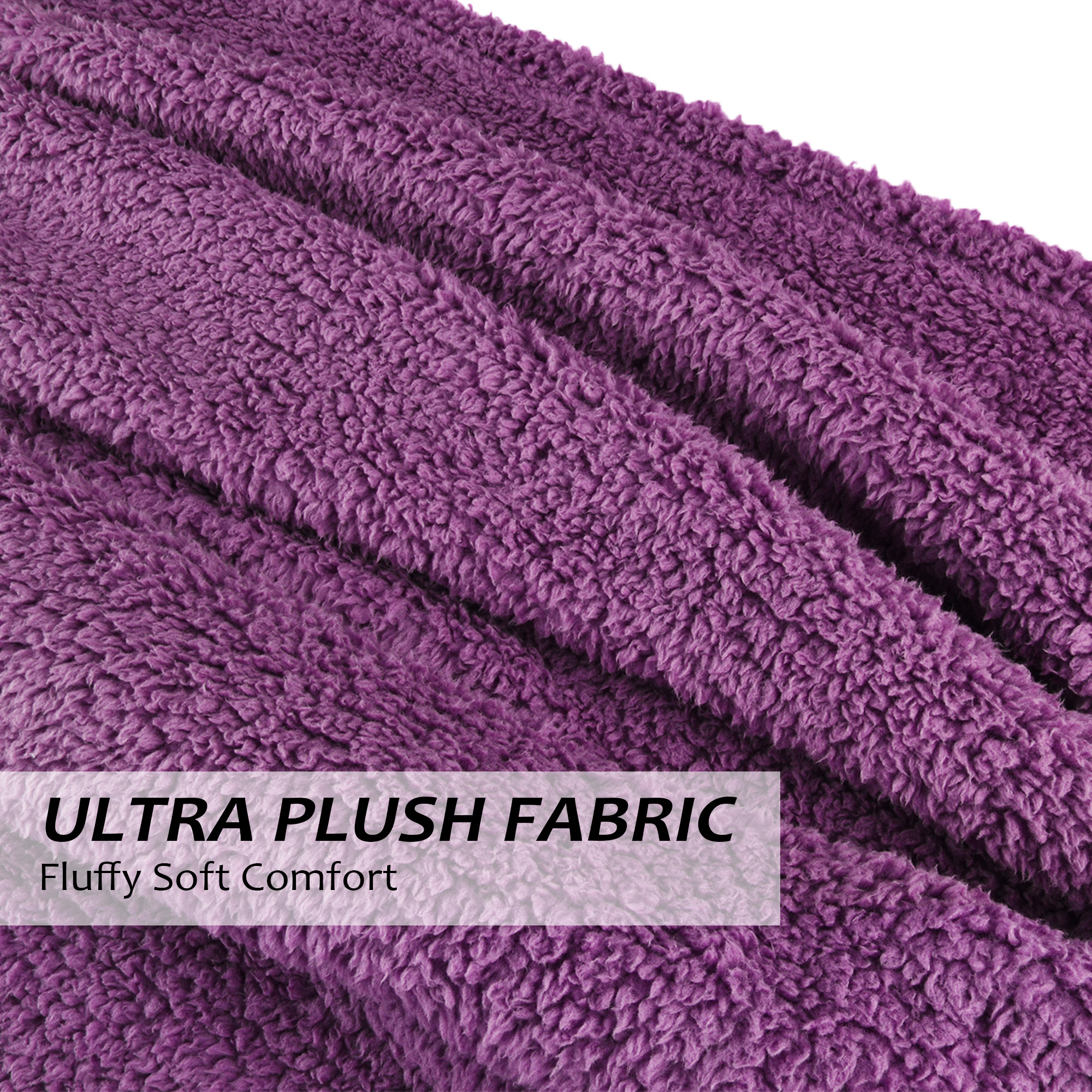 Gracelife Sherpa Fleece Throw Blanket for Couch